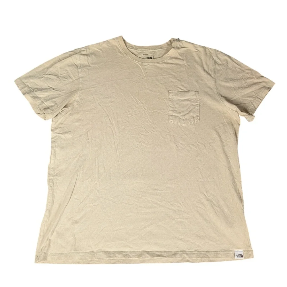 The North Face Mens Short Sleeve Pocket T-Shirt Tan Beige Crewneck NF0A3X8C XL